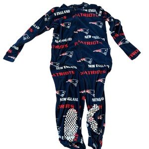 New England Patriots adult onesie fleece pajamas